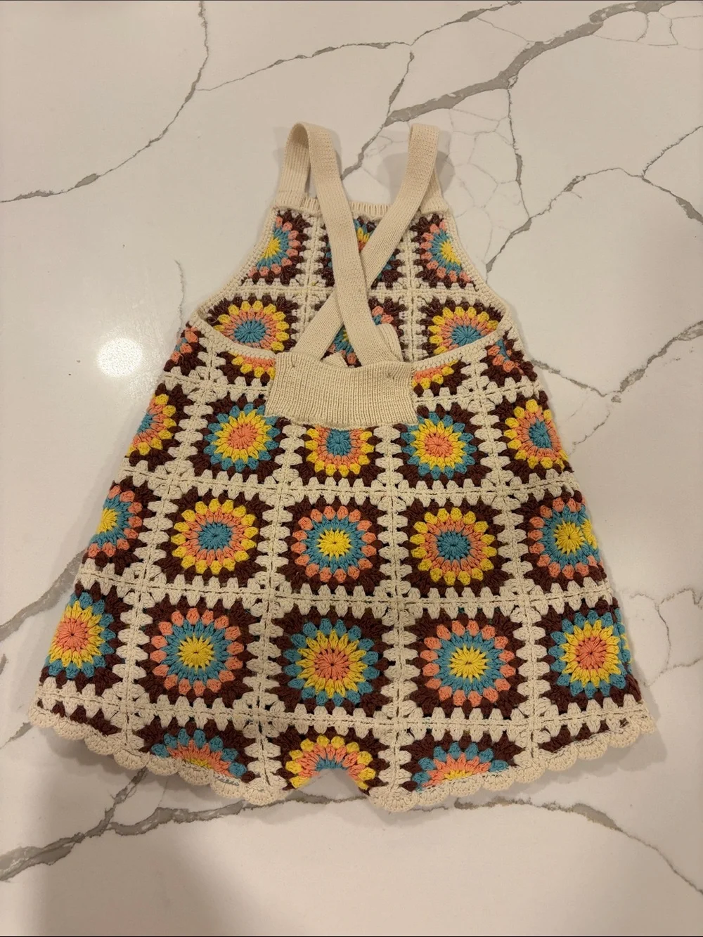 Zara crochet knit romper